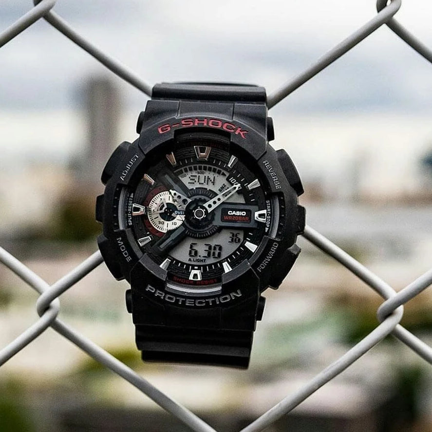 CASIO G-SHOCK GA-110-1A BOLD ADVENTURE - MEN'S SPORTY TIMEPIECE WITH BLACK RESIN BAND