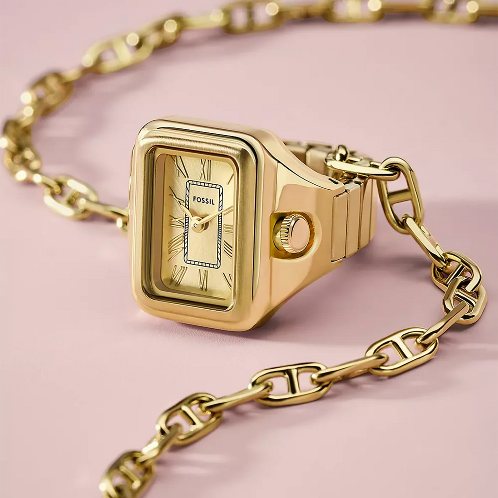 Raquel Watch Ring Two-Hand Gold-Tone Stainless Steel ES5343