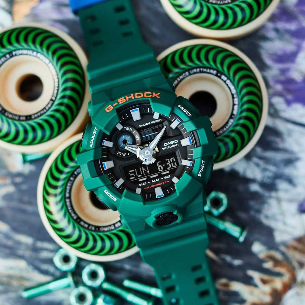 CASIO G-SHOCK GA-700SC-3ADR - RUGGED GREEN SPORT WATCH FOR MEN - STYLE MEETS PERFORMANCE