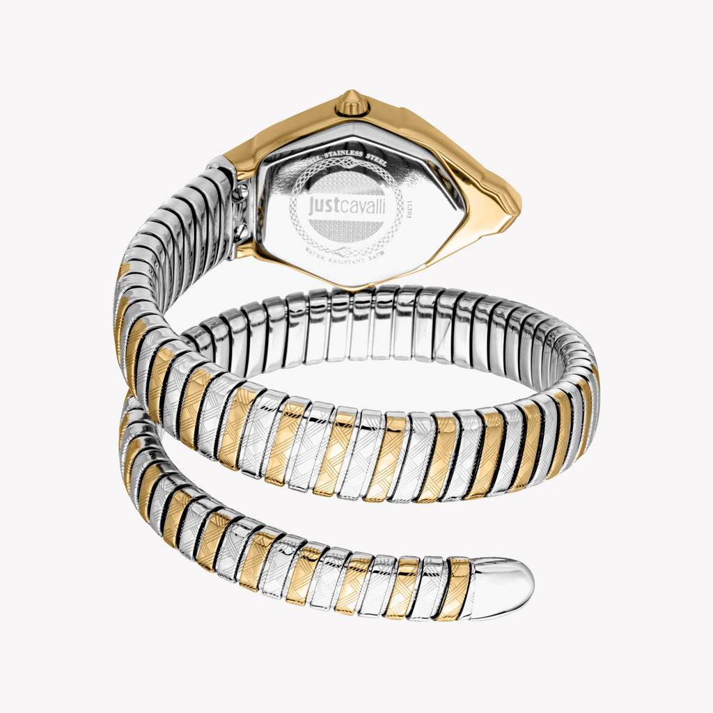 JUST CAVALLI JC1L303M0055 - ELEGANTLY BOLD WOMEN'S TIMEPIECE WITH GOLD & SILVER BRACELET