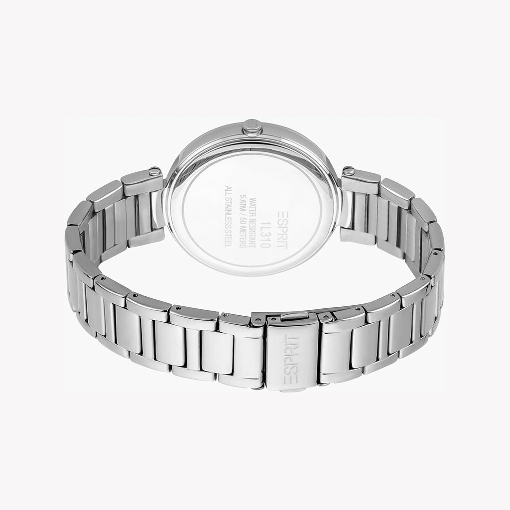 ESPRIT Women's Watch with Silver Stainless Steel Case and Silver Stainless Steel Band