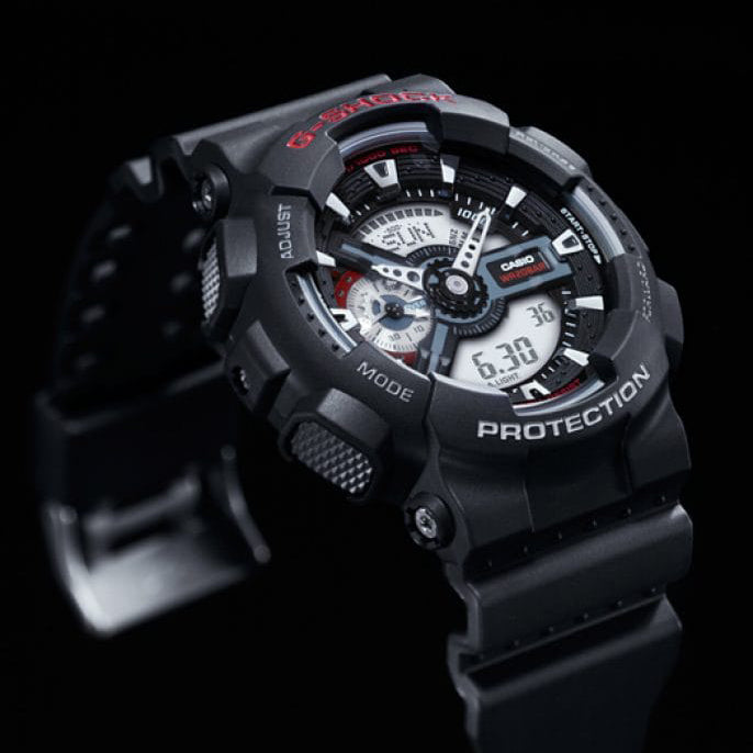 CASIO G-SHOCK GA-110-1A BOLD ADVENTURE - MEN'S SPORTY TIMEPIECE WITH BLACK RESIN BAND
