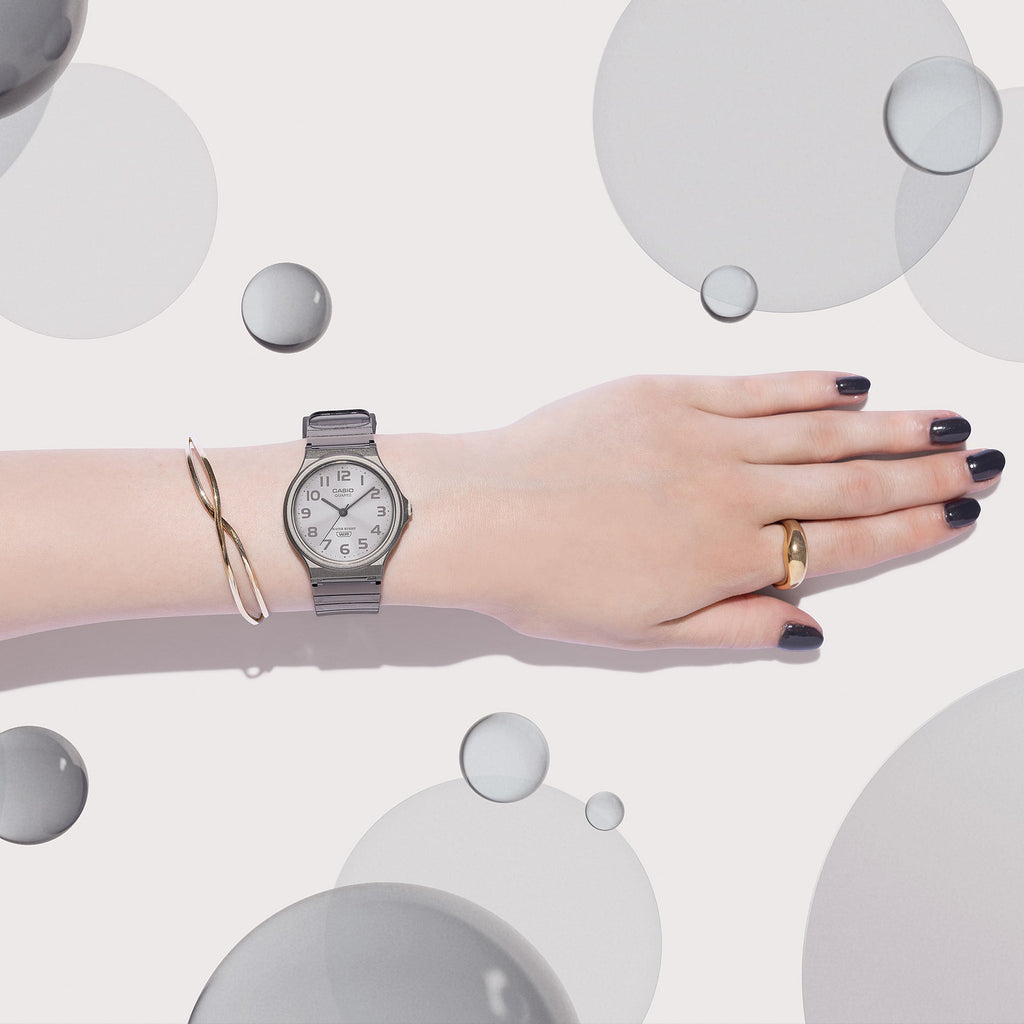 CASIO MQ-24S-8BDF TIMELESS ELEGANCE - ULTRA-LIGHTWEIGHT GRAY RESIN WOMEN'S WATCH