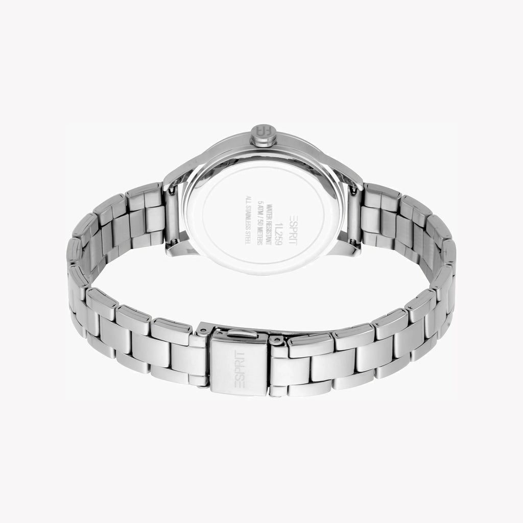 ESPRIT Women's Watch with Silver Stainless Steel Case and Silver Stainless Steel Band