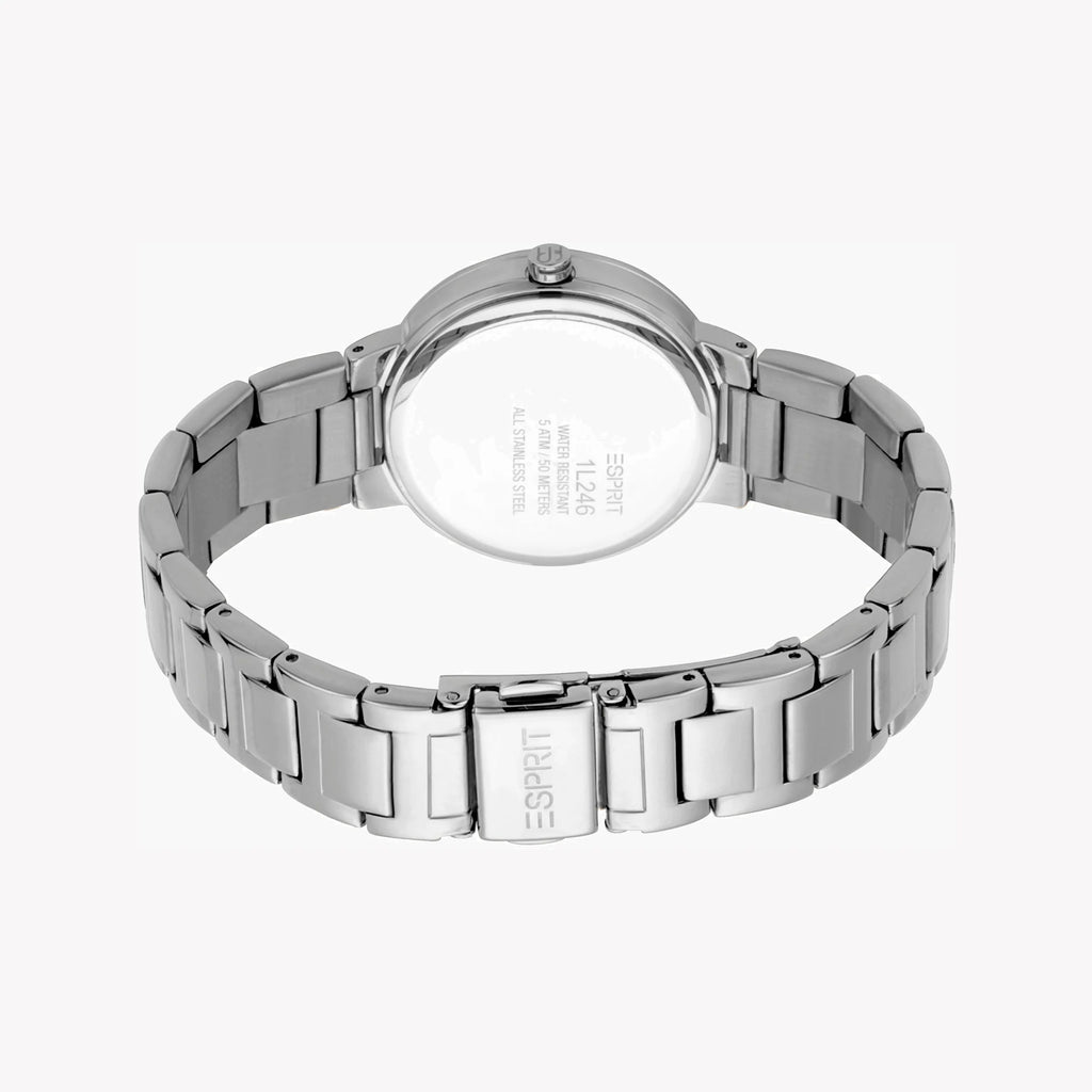 ESPRIT Women's Watch with Silver Stainless Steel Case and Silver Stainless Steel Band