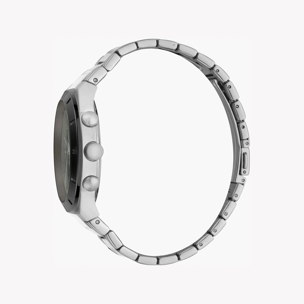 ESPRIT MEN'S SILVER & BLACK STAINLESS STEEL WATCH - TIMELESS ELEGANCE FOR EVERY OCCASION