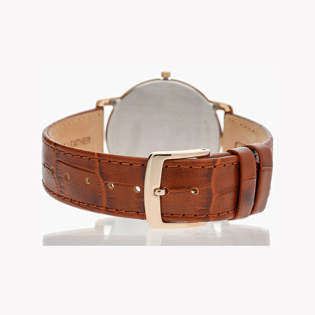 CITIZEN Eco-Drive AR1133-15A - BOLD SOPHISTICATION MEN'S WATCH in Rose Gold & Brown Leather