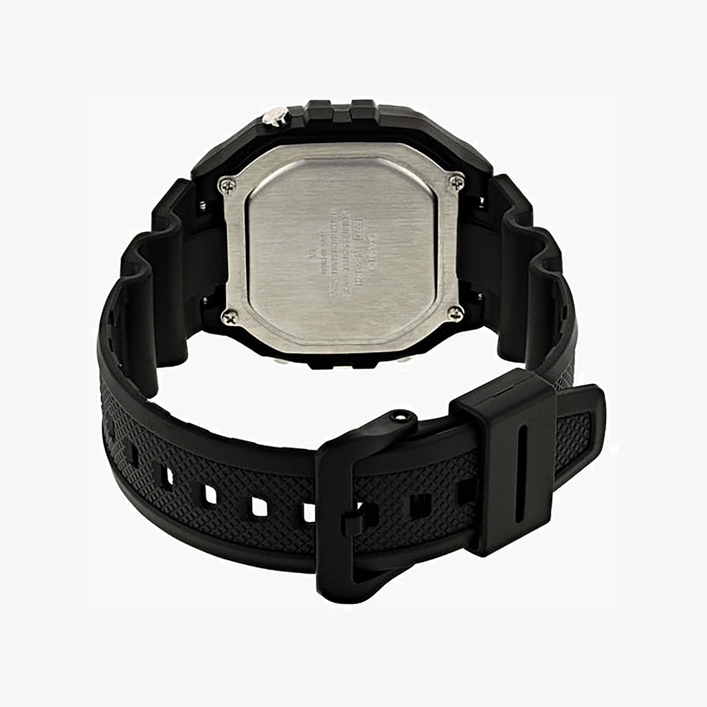 CASIO W-218H-1BVDF SPORTY ELEGANCE - MEN'S BLACK RESIN TIMEPIECE WITH ULTIMATE FUNCTIONALITY