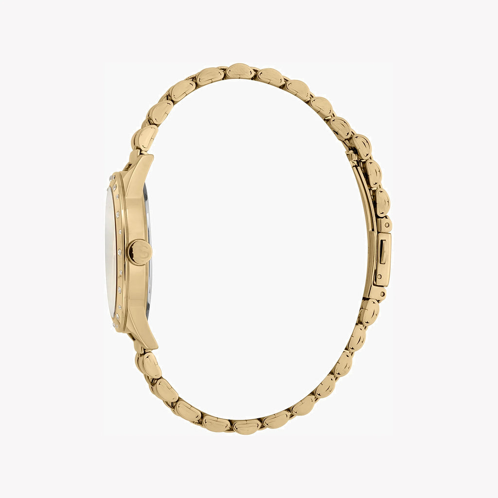 ESPRIT Women's Watch with Gold Stainless Steel Case and Gold Stainless Steel Band