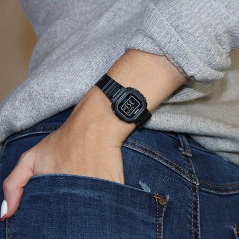 CASIO LA-20WH-1BDF ELEGANT SPORTY - WOMEN'S BLACK RESIN DIGITAL WATCH