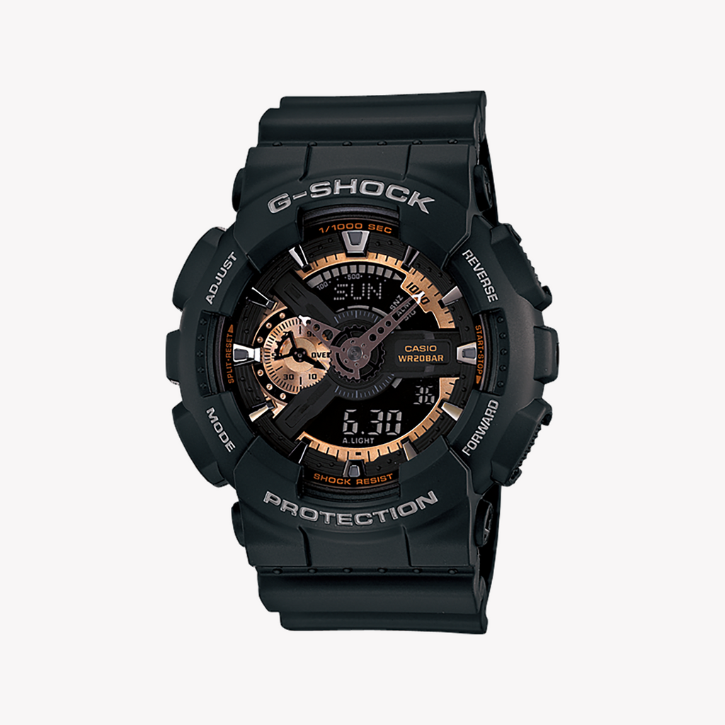 CASIO G-SHOCK GA-110RG-1A - SPORTY ELEGANCE UNLEASHED Men's Watch with Black Resin Band and Digital Dial