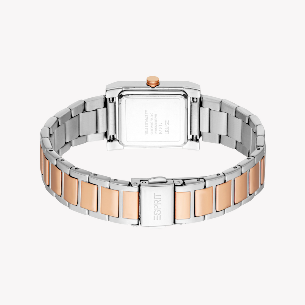 ESPRIT Women's Silver/Rose Gold Watch | ES1L474M0065