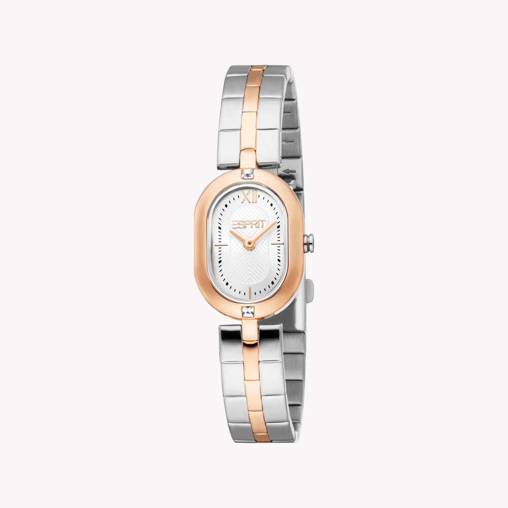 ESPRIT Women's Silver/Rose Gold Watch | ES1L500M0055