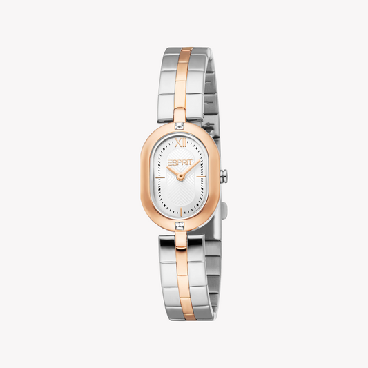 ESPRIT Women's Silver/Rose Gold Watch | ES1L500M0055
