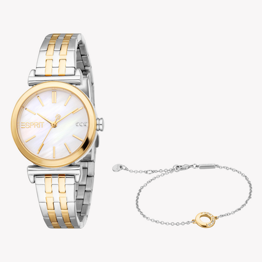 ESPRIT Women's Silver & Gold Watch | ES1L505M0075