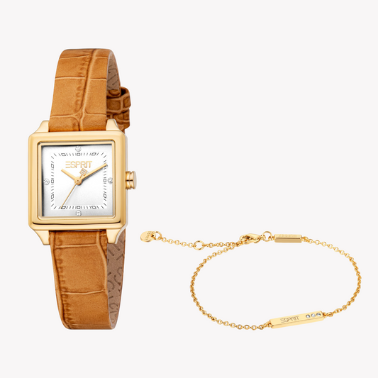 ESPRIT Women's Gold/Brown Watch | ES1L511L0025