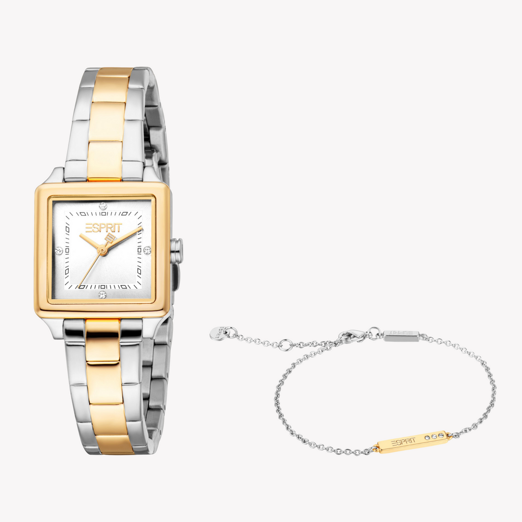 ESPRIT Women's Silver & Gold Stainless Steel Watch | ES1L511M0065
