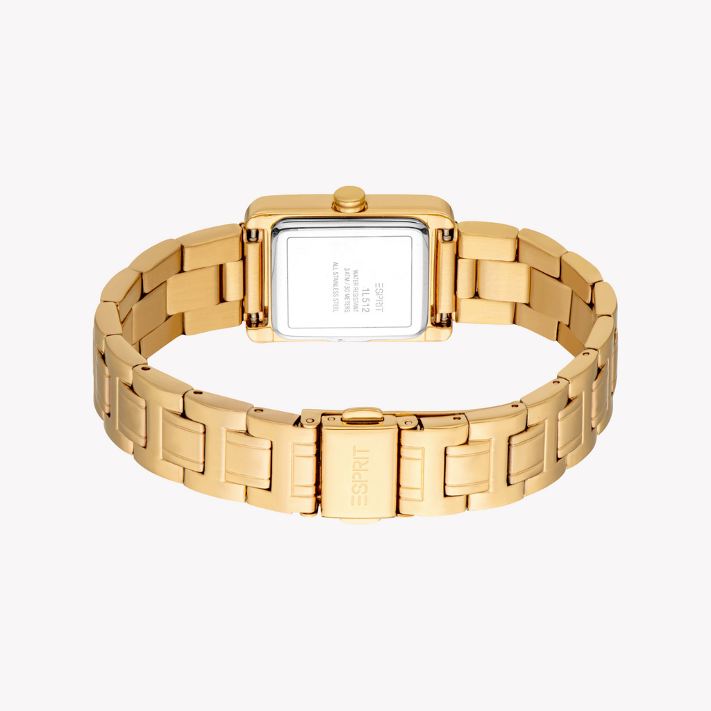 ESPRIT Women's Gold Stainless Steel, Dark Green | ES1L512M0055