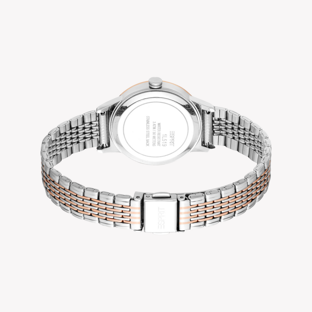 ESPRIT Women's Silver/Rose Gold Watch | ES1L519M0055