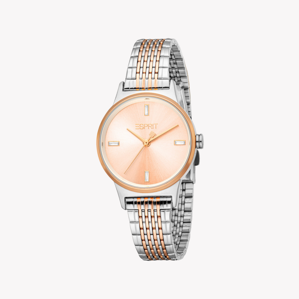 ESPRIT Women's Silver/Rose Gold Watch | ES1L519M0055