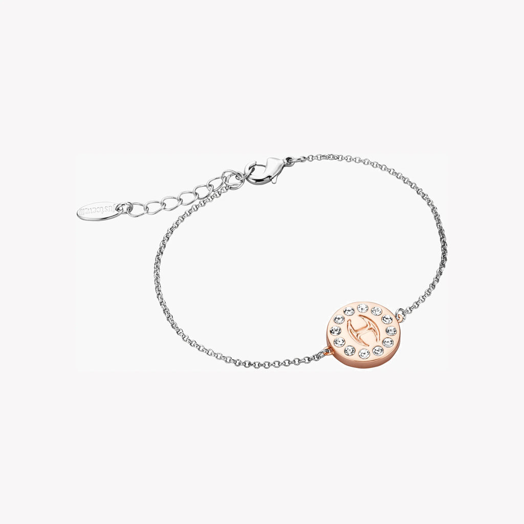 JUST CAVALLI Women's Watch with Silver Stainless Steel Case and Silver & Rose Gold Stainless Steel Band