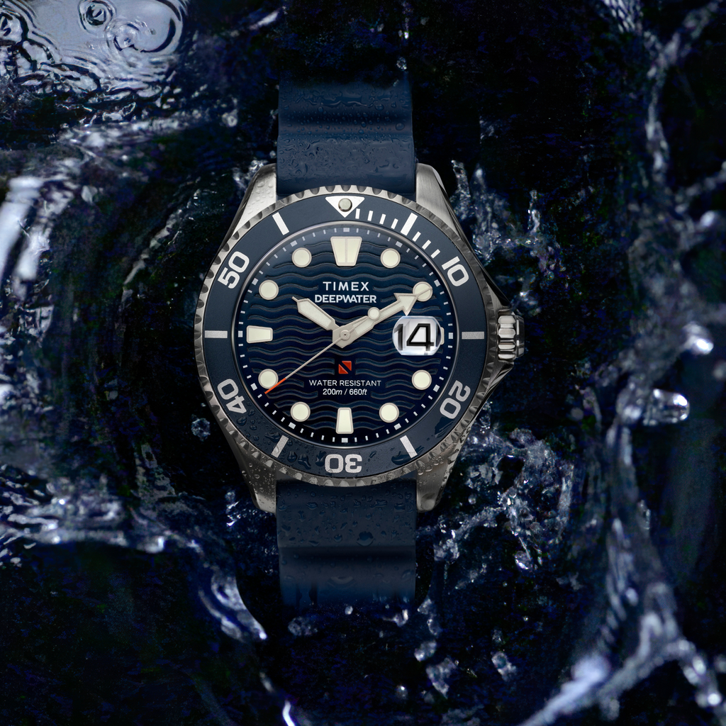 TIMEX Men's Silver/Blue Stainless Steel Watch | TW2W81500