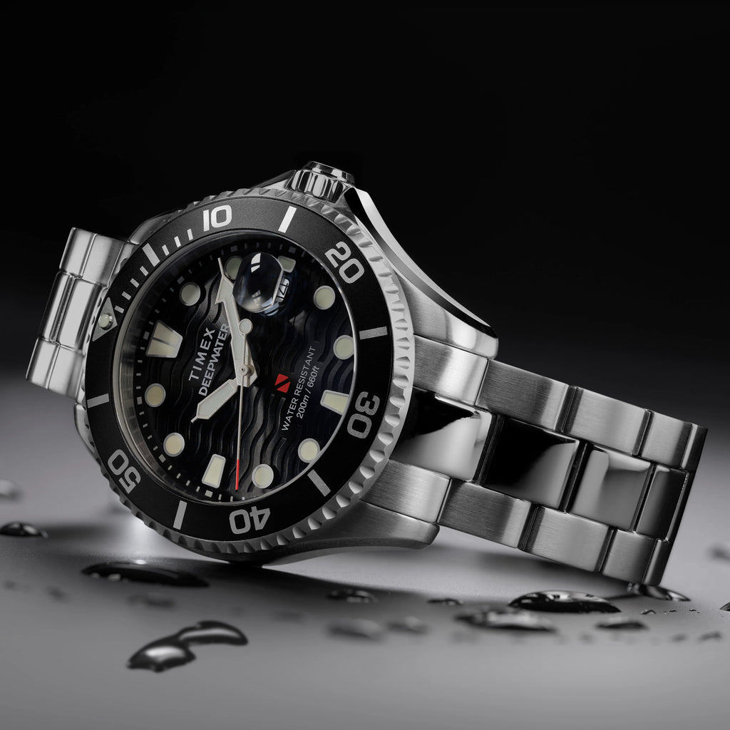 Deep Water Meridian 200 SST Black Dial Bracelet TW2W82000 | Men's Sport Watch