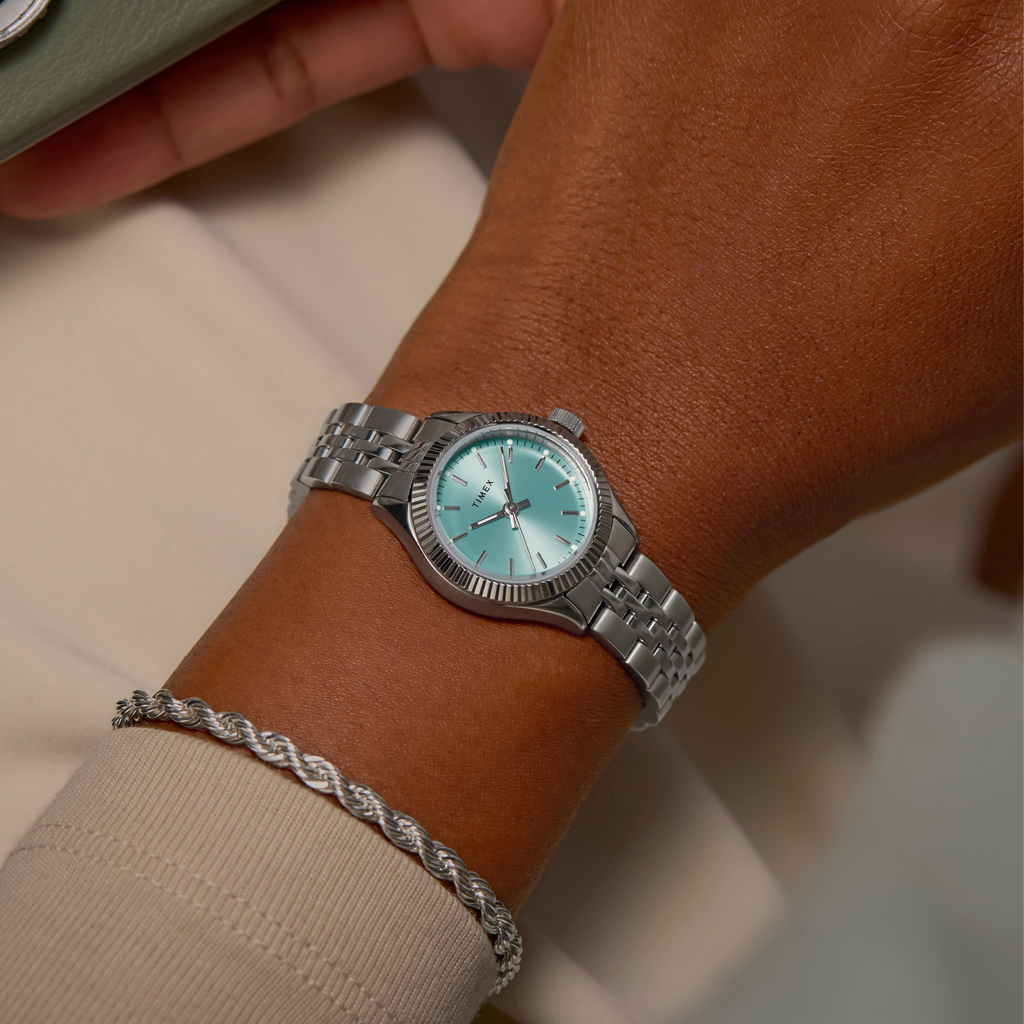 TIMEX Women's Silver & Blue Quartz Watch | TW2W90700