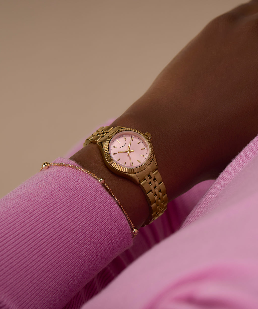 TIMEX Women's Gold-Tone Watch, Gold/Pink | TW2W90800