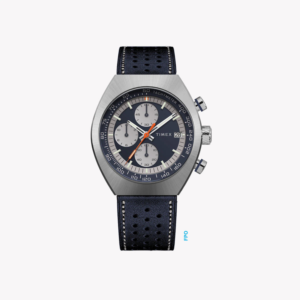 Mens Legacy Tonneau SST Blue Dial Blue Strap Watch TW2W93500