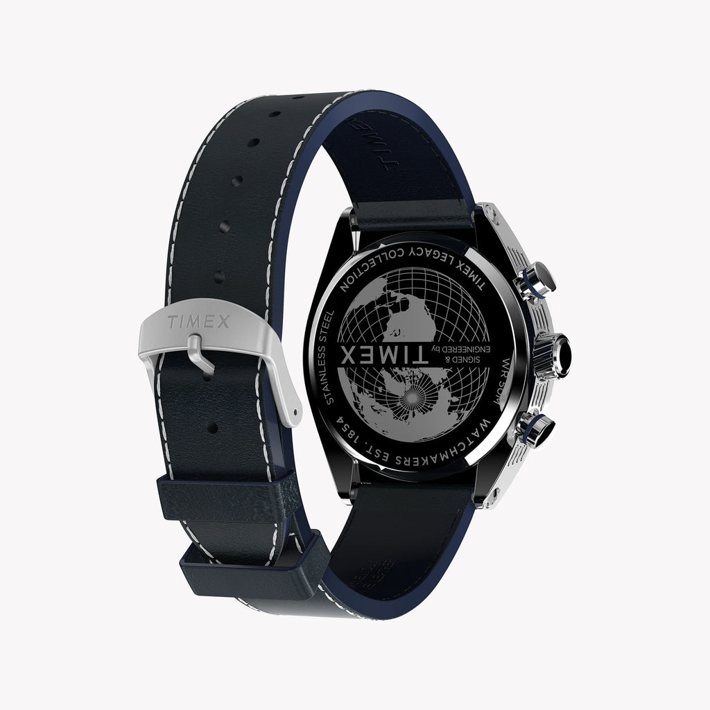 Mens Legacy Tonneau SST Blue Dial Blue Strap Watch TW2W93500