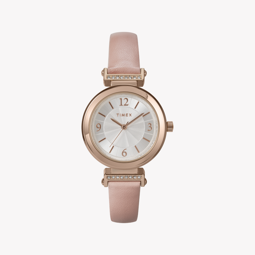 TIMEX Women's Rose Gold, Pink Leather | TW2W96300