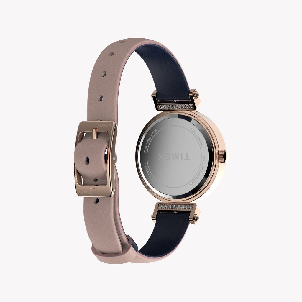 TIMEX Women's Rose Gold, Pink Leather | TW2W96300