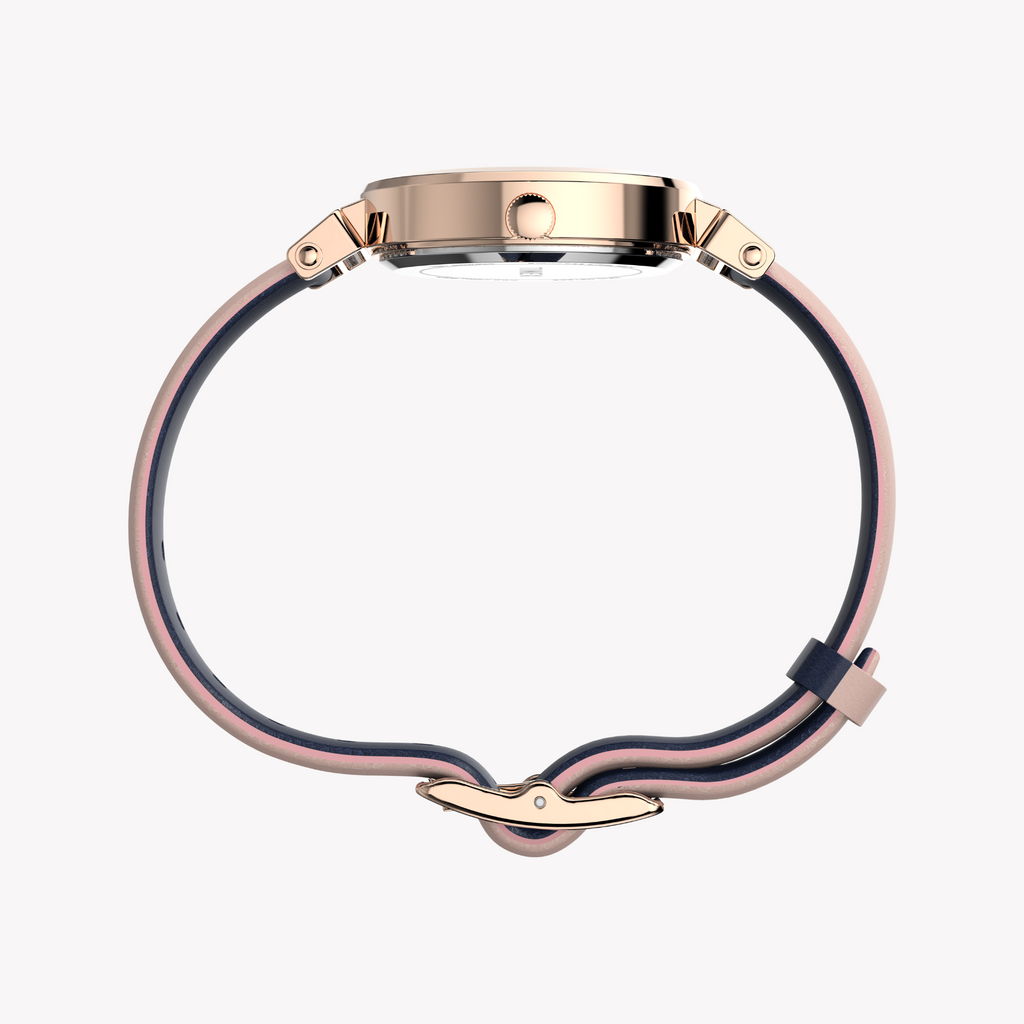 TIMEX Women's Rose Gold, Pink Leather | TW2W96300