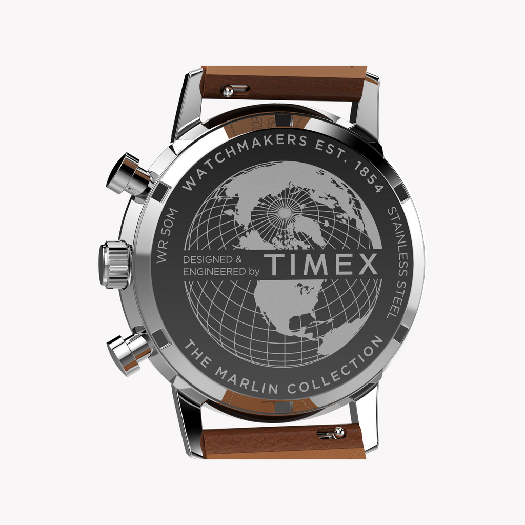 TIMEX Men's Stainless Steel, Silver/Brown | TW2W99100
