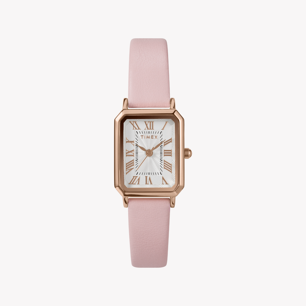 TIMEX Women's Rose Gold/Pink Leather Watch | TW2Y01100
