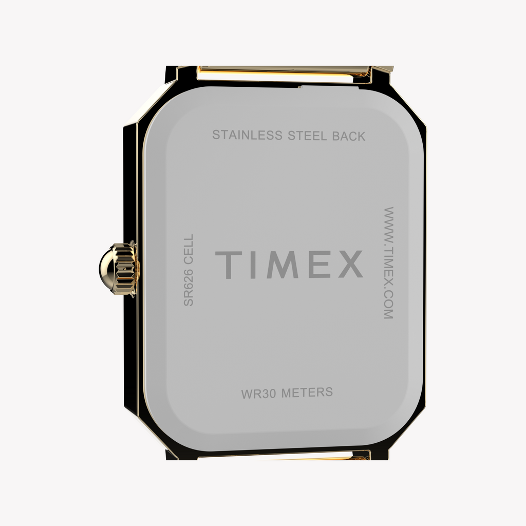 TIMEX Women's Gold Alloy Watch, Gold/White | Model TW2Y01200