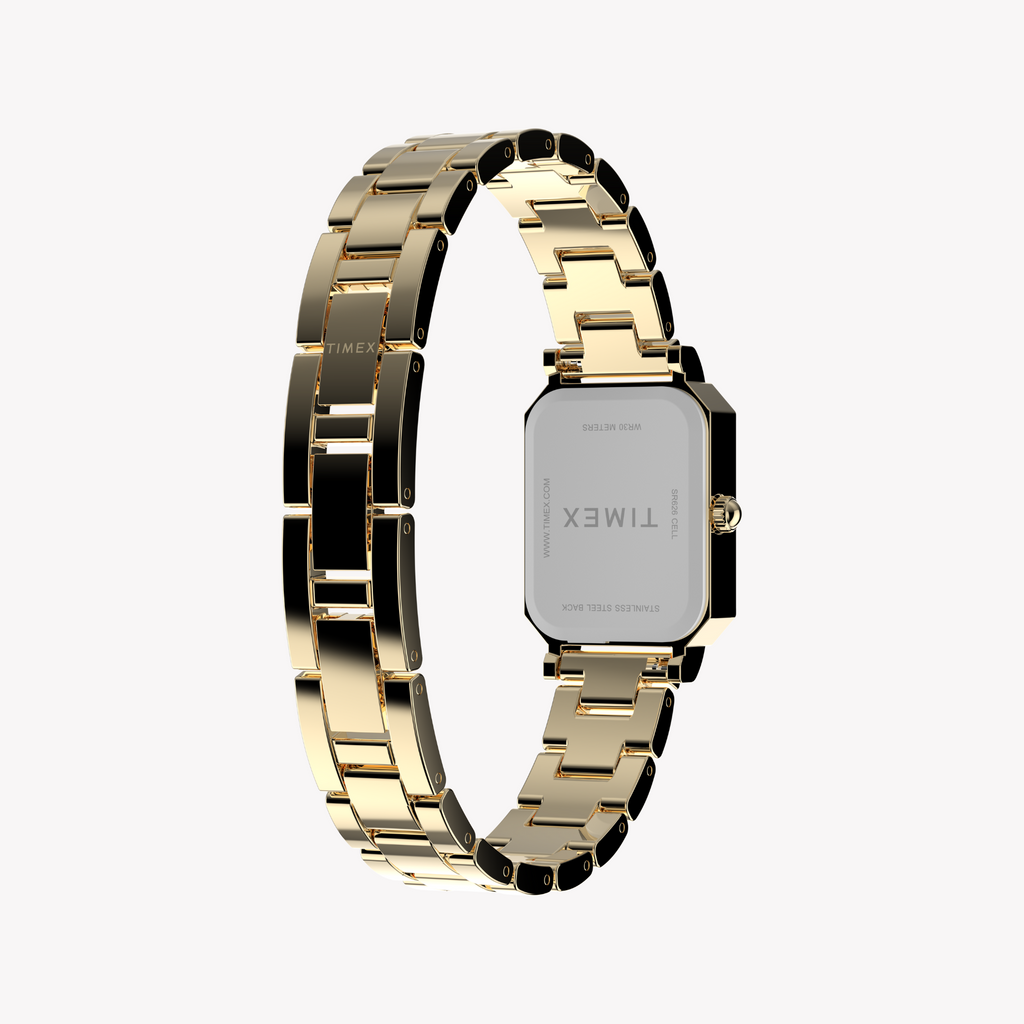 TIMEX Women's Gold Alloy Watch, Gold/White | Model TW2Y01200