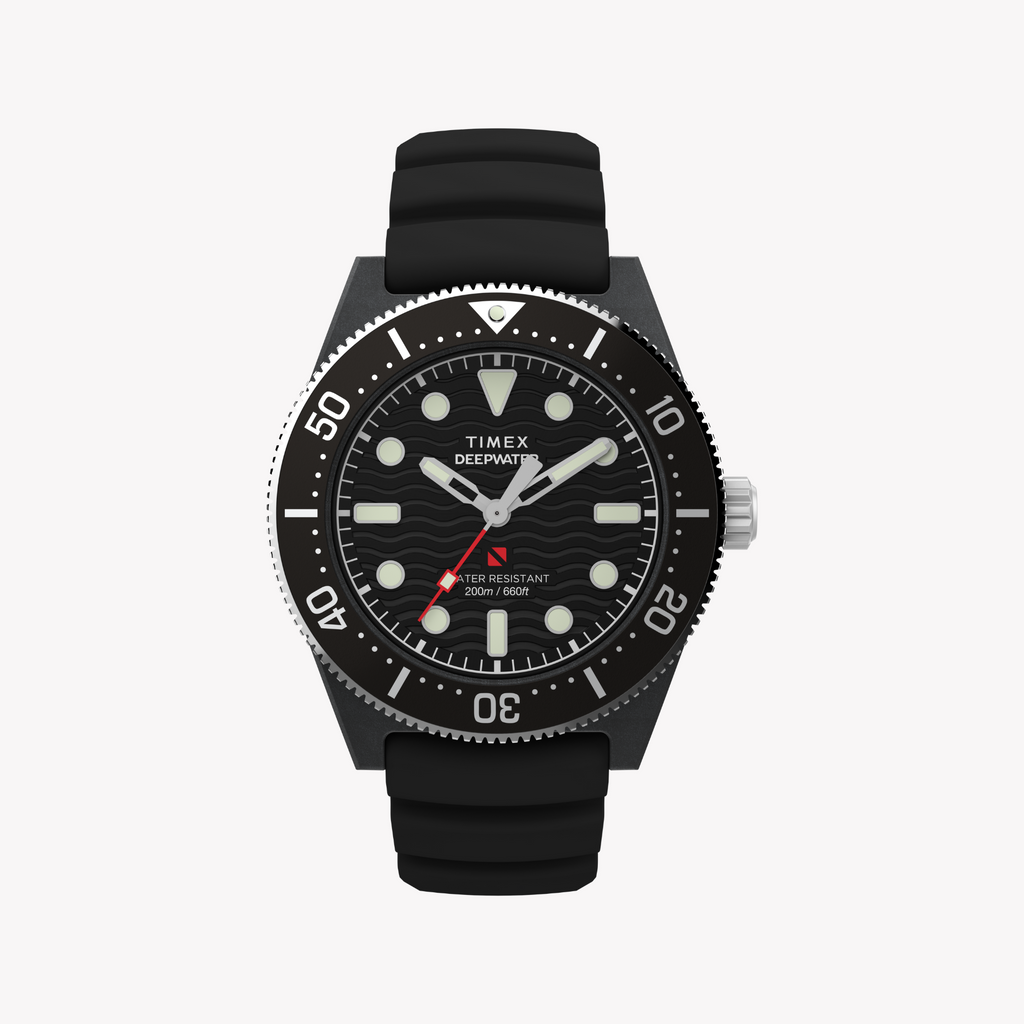 TIMEX Men's Black Resin Watch, Black/Black | TW2Y02200