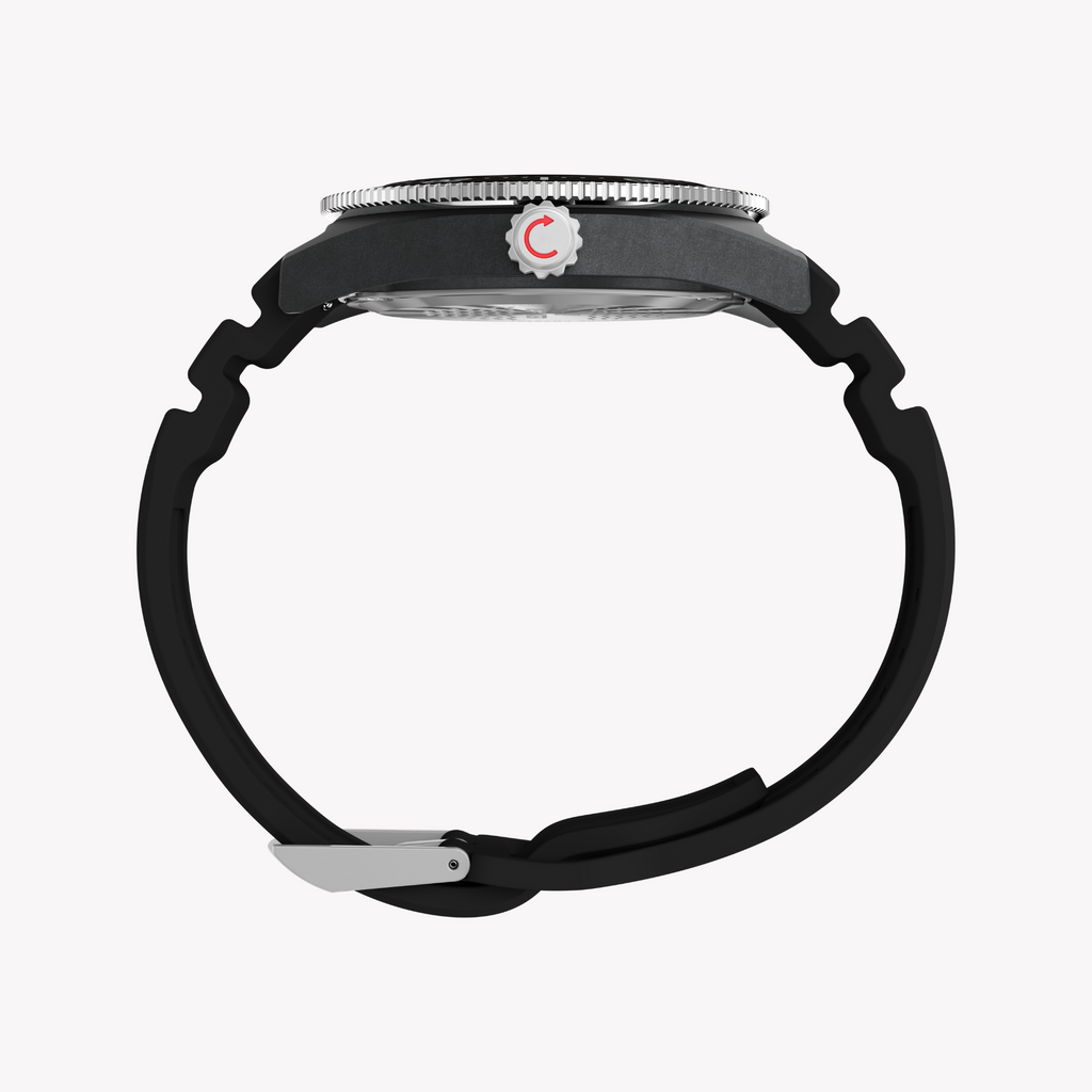 TIMEX Men's Black Resin Watch, Black/Black | TW2Y02200