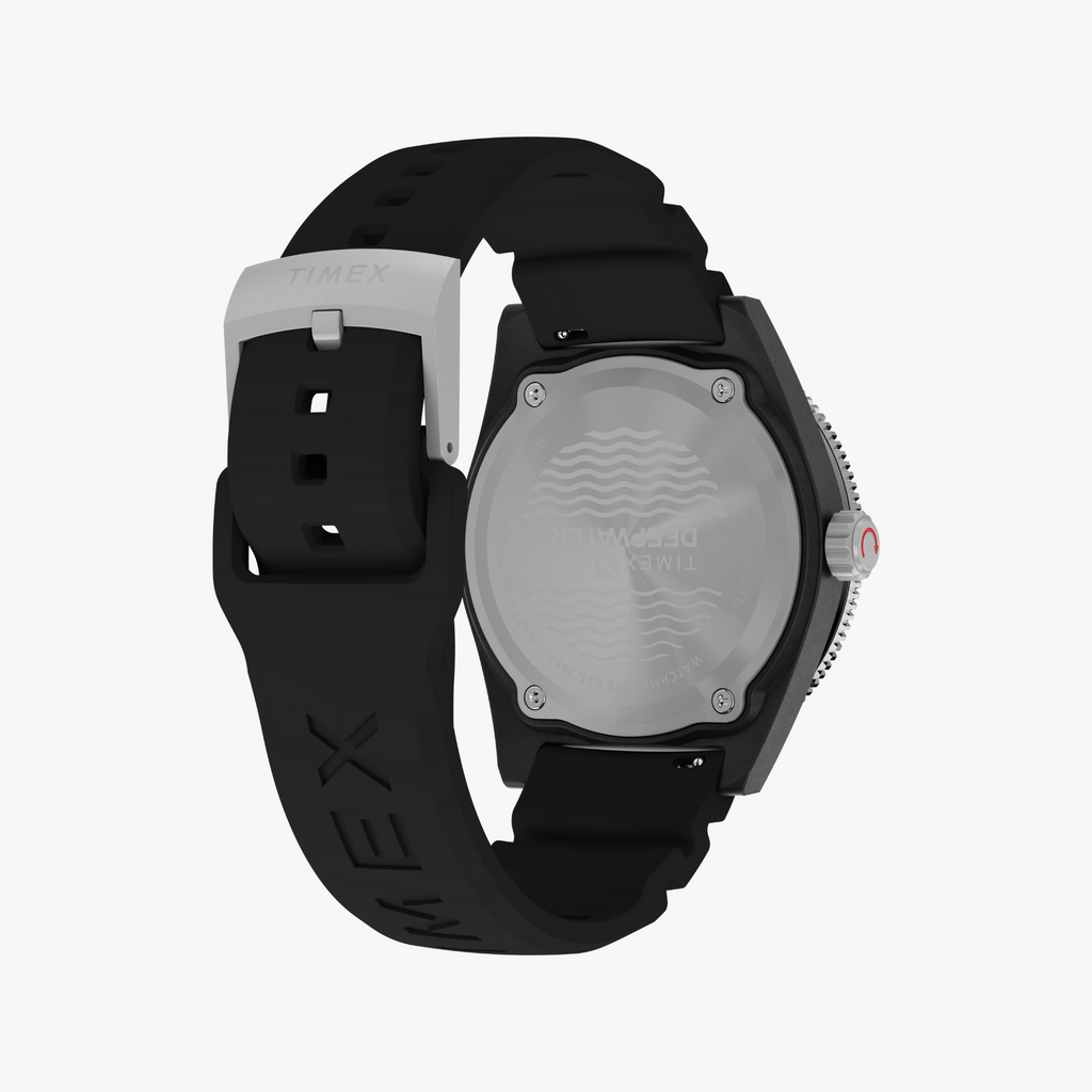 TIMEX Men's Black Resin Watch, Black/Black | TW2Y02200