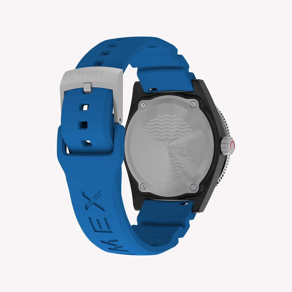 TIMEX Men's Black Resin/Blue Rubber Watch | TW2Y02500