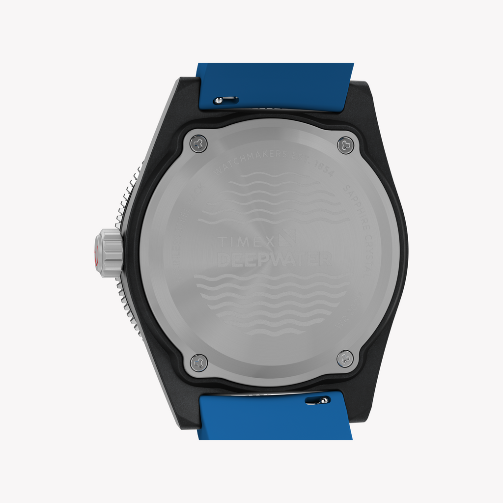 TIMEX Men's Black Resin/Blue Rubber Watch | TW2Y02500