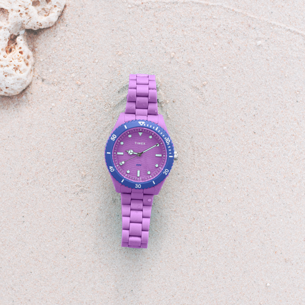 Timex Women's Purple Watch, Tide Ocean Plastic | TW2Y04800