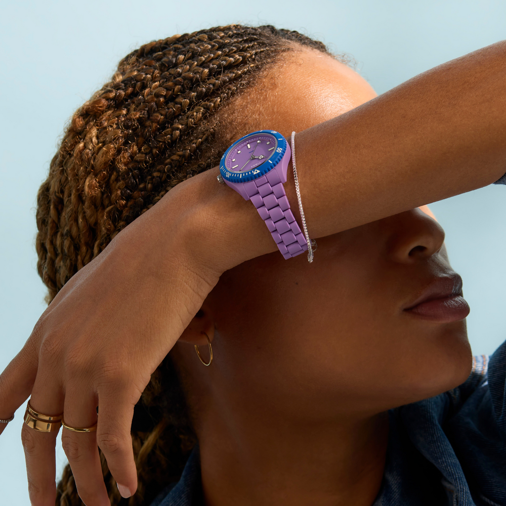 Timex Women's Purple Watch, Tide Ocean Plastic | TW2Y04800