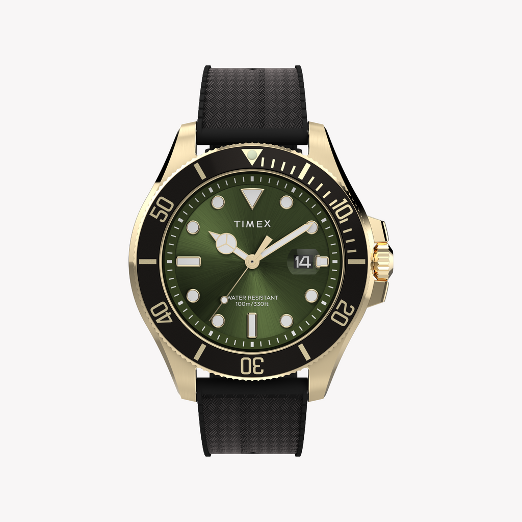 TIMEX Men's Gold/Green, Black/Gold | TW2Y05300
