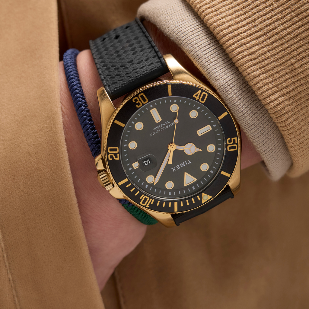 TIMEX Men's Gold/Green, Black/Gold | TW2Y05300