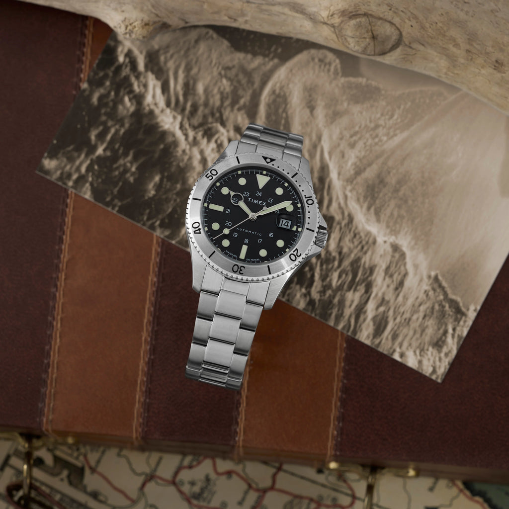 Navi Automatic 41mm SST Case Black Dial Bracelet | TW2Y15300