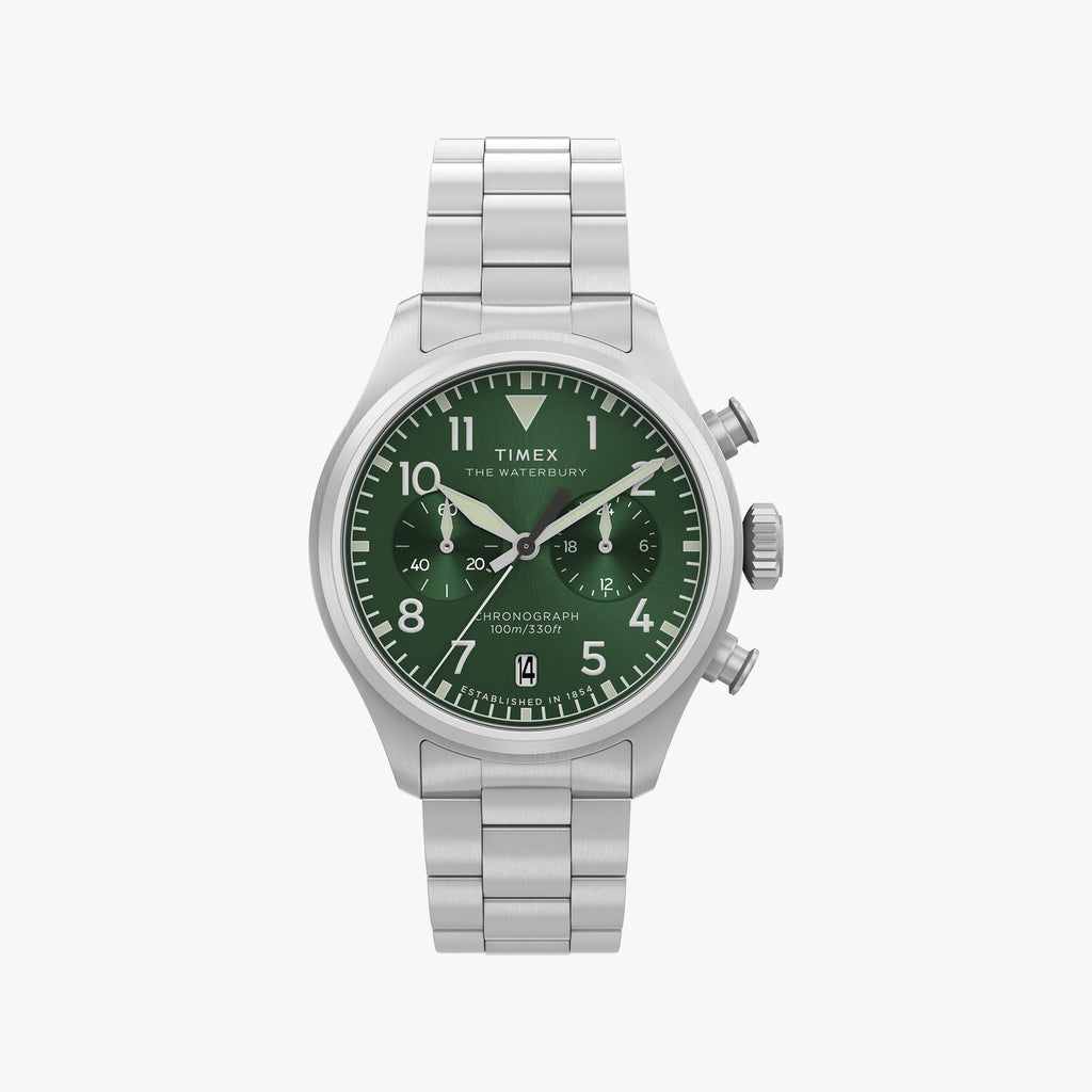 Waterbury Ace Chronograph SST Green Dial Bracelet | Model TW2Y19100