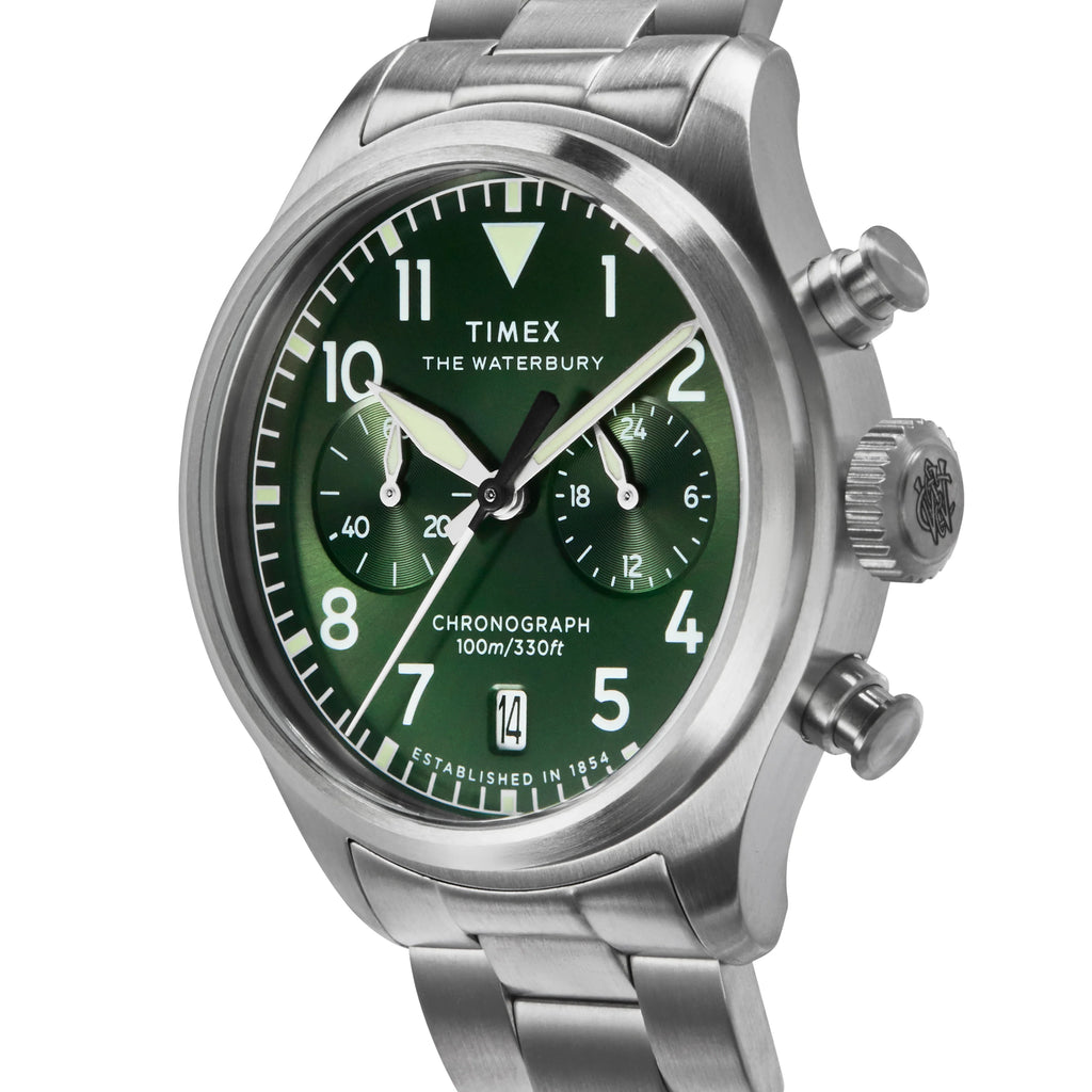Waterbury Ace Chronograph SST Green Dial Bracelet | Model TW2Y19100